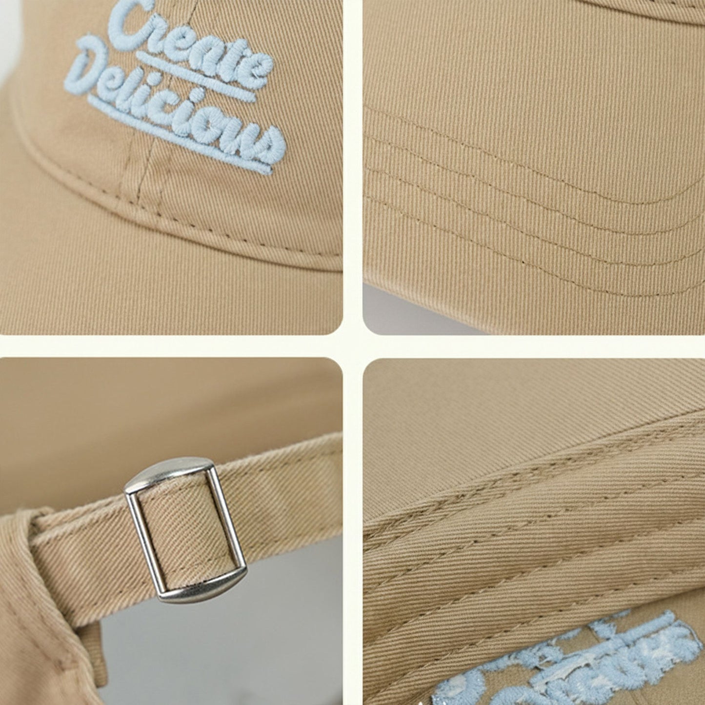 Womens Cotton Baseball Cap Adjustable Back Closure