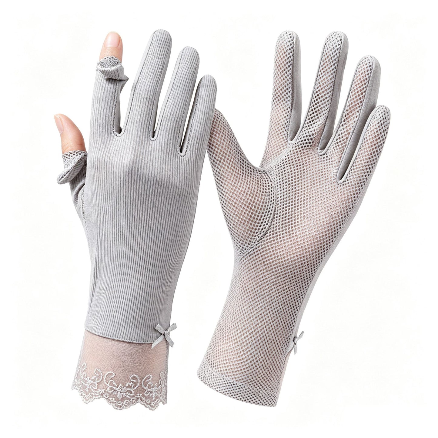 Convertible Fingerless Sun Protection Cycling Gloves