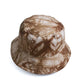 Summer Fisherman Hat Outdoor Travel Tie Dye Bucket Hat with Wide Brim Casual Sun Protection