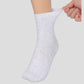 Chic Style Solid Speckled Crew Socks Non Slip Cotton for Casual 2 Pairs 4 Season