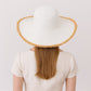 Wide Brim Straw Floppy Hat with Frayed Edges Lightweight Sun Protection for Beach Vacation Outdoor Travel Style