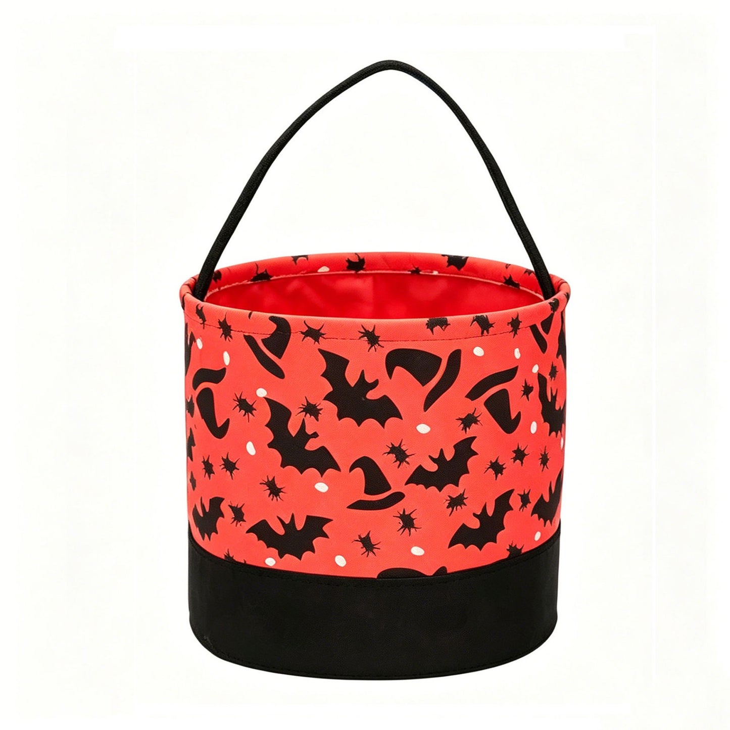 Halloween Trick or Treat Candy Bucket Foldable Goody Basket with Handle