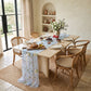 Sheer Floral Embroidered Table Runner 29.5x70.9in