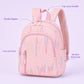 Quilted Backpack with Embroidered Pattern and Multiple Pockets
