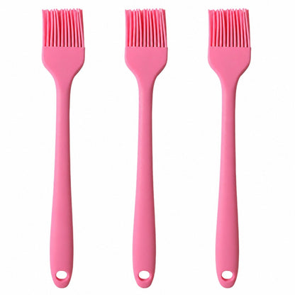 3-Piece Silicone Basting Brush Set, Flexible and Durable Kitchen Tools for Cooking and Baking