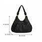 Polka Dot Hobo Shoulder Bag with Front Zipper Pocket