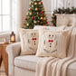 Christmas Gingerbread Throw Pillow Cover Plush Decorative Cushion Cover for Sofa Bed