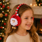 Christmas Santa Plush Earmuffs with Jingle Bell Accents