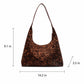 Leopard Print Tote Bag with Single Shoulder Strap and Magnetic Snap Closure