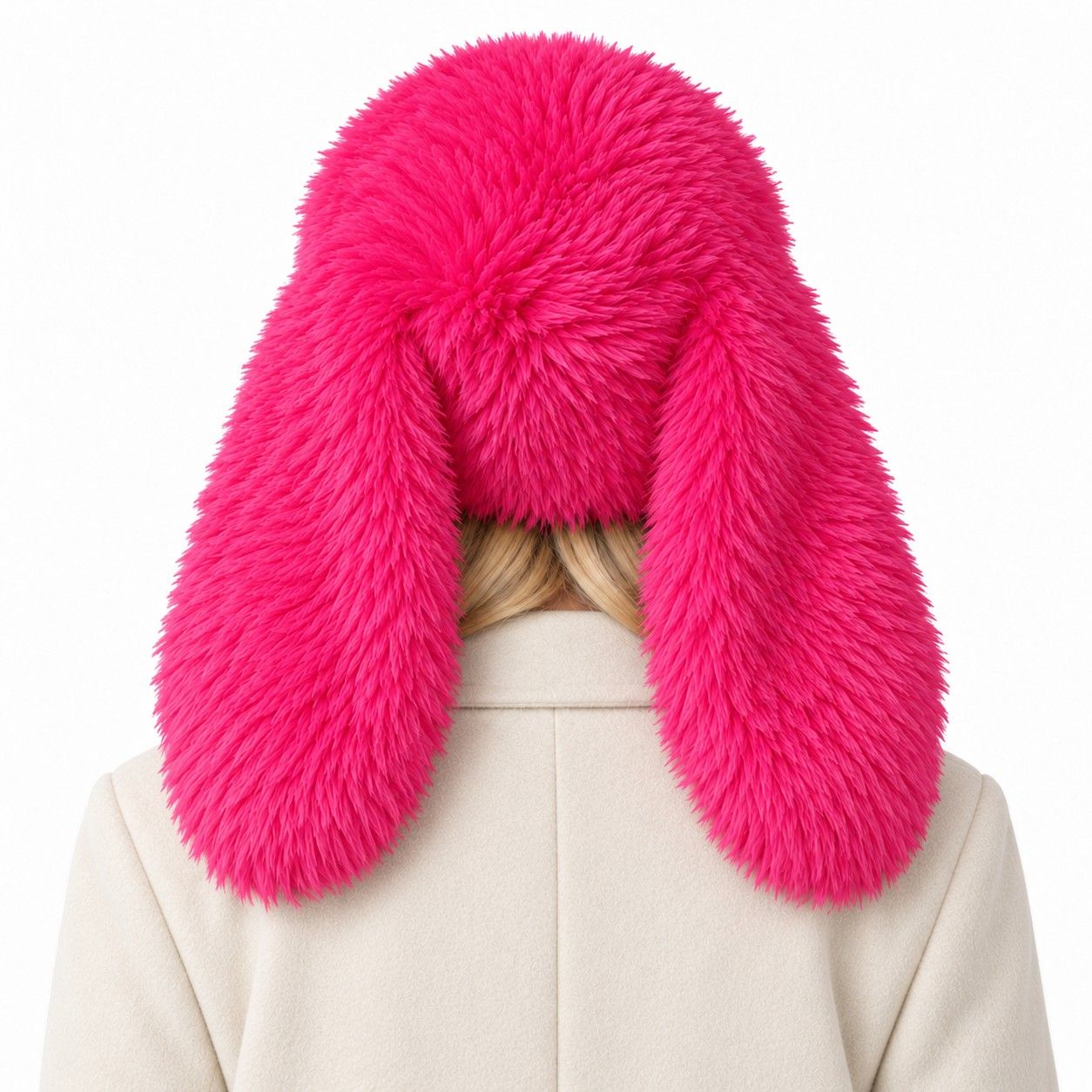 Faux Fur Trapper Hat Long Ear Flaps Plush Winter Hat
