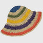Women's Vibrant Multicolored Crochet Bucket Hat
