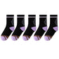 5 Pairs Mid-Crew Sport Socks Cushioned Arch Support Breathable Athletic Fit with Elastic Cuff