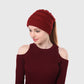 Ponytail Beanie Hats - Acrylic Knit Stretchable Messy Bun Skull Cap for Winter & Casual Wear