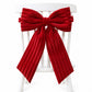 Burgundy Fabric Christmas Chair Bow Decoration