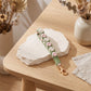 Floral Braided Wrist Strap with Swivel Clasp