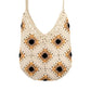 Sunflower Crochet Shoulder Tote Bag Large Capacity Handbag