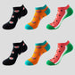 Fruit Print No Show Socks Breathable Cotton 6pk
