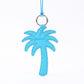 2-Piece Womens Faux Leather Bag Charm Keychain with Metal Ring Cord Loop and Stitched Detail