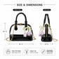 Clear PVC Mini Satchel Bag with Chain Strap and Floral Pearl Charm
