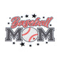 Baseball Mama Sequin Iron On Patches Game Day Applique Large Patch Accessory Clothes Jacket Uniform Backpack DIY Decor