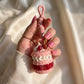 Bag Charm with Hanging Loop and Decorative Dessert Accent