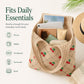 Cherry Knit Tote Bag Crochet Shoulder Purse Large Summer Beach Carryall