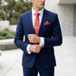 Men's Textured Solid Color Tie Gift Set with Matching Pocket Square Cufflinks and Silver Tie Clip