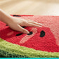 Tufted Floor Mat with Fruit Inspired Design Non Slip Backing Soft Plush Decorative Kitchen Bathroom Rug
