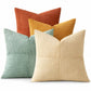 4 Pack Patchwork Corduroy Throw Pillow Covers 18 x 18 Inch for Sofa and Bed