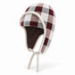 Plaid Ear Flap Knit Beanie Winter Thermal Trapper Hat