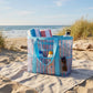 Large Mesh Beach Tote Bag with Shoulder Handles and Pockets