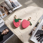 Strawberry Coin Purse Keychain with Zipper and Bag Charm Clip