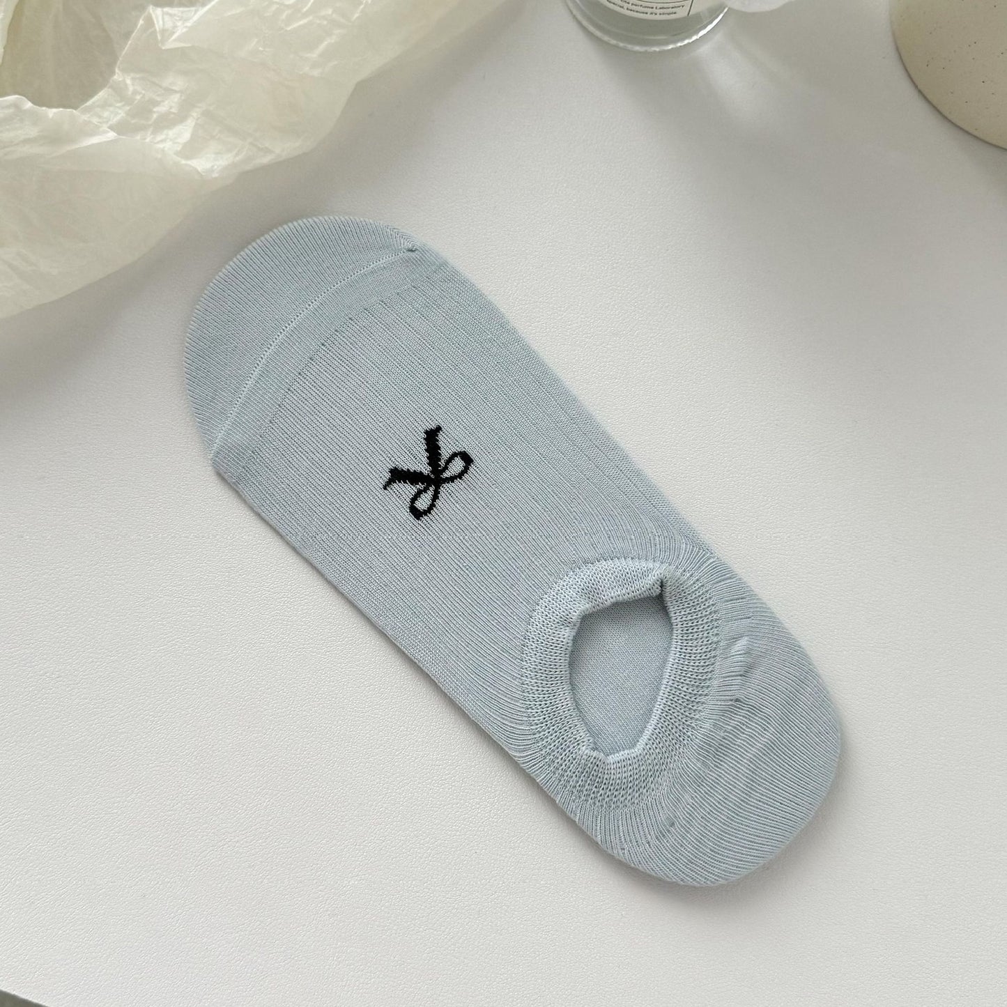 No-Show Liner Socks with Bow Accent 5Pk