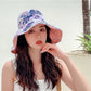 Women's 2-in-1 Double-Sided Bucket Hat with Floral & Solid Design