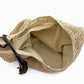 Woven Hobo Shoulder Bag with Magnetic Snap Closure and Tassel Accent