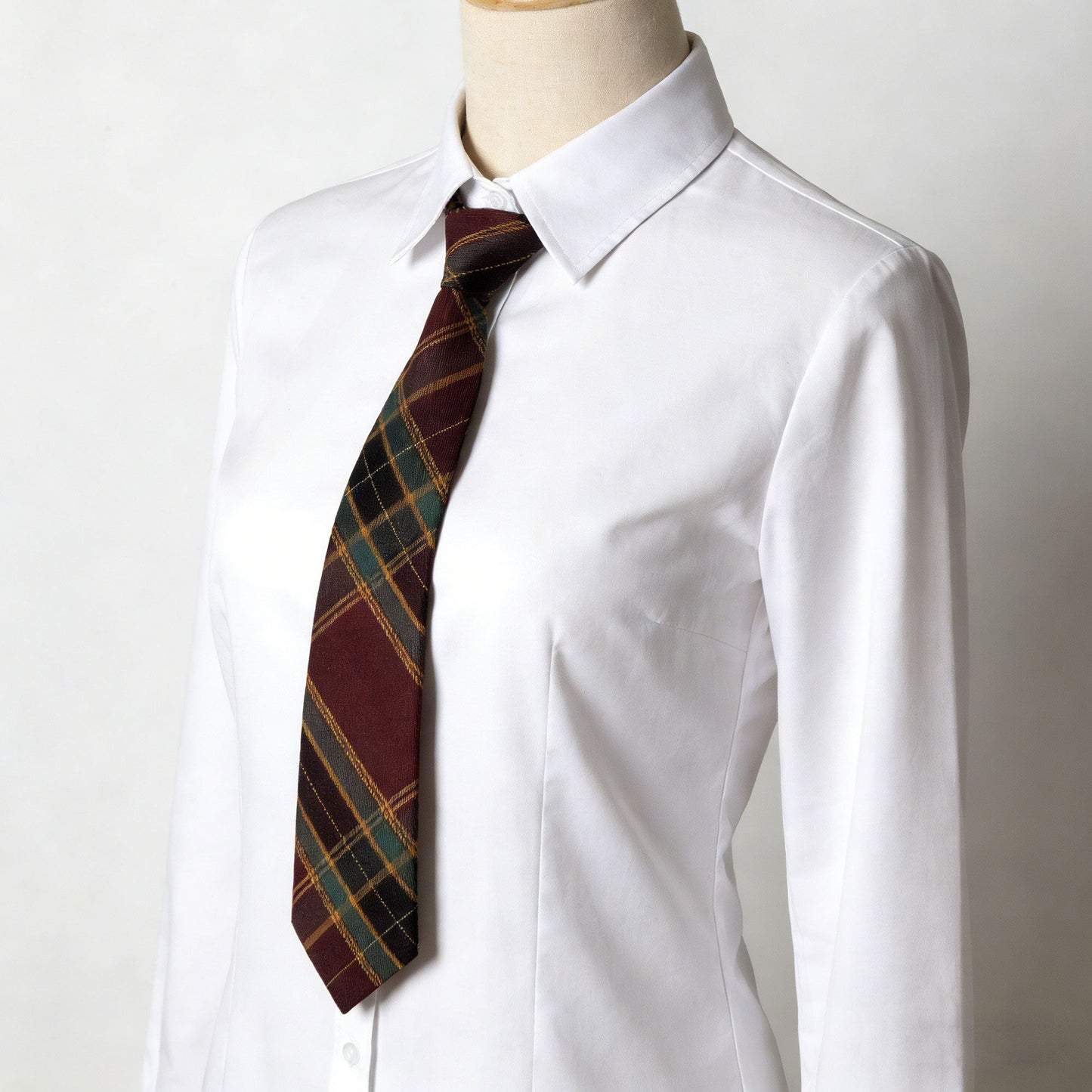 Plaid Pre-Tied Necktie - Stylish Accessory for Casual, Office & School Outfits