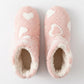 Fuzzy Heart Slipper Boots