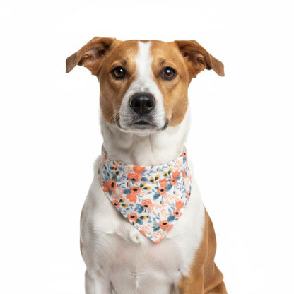 Floral Print Pet Bandana, Soft Cotton Flower Pattern Scarf Collar for Small Medium Dogs Cats