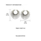 Women's Sunburst Hoop Earrings