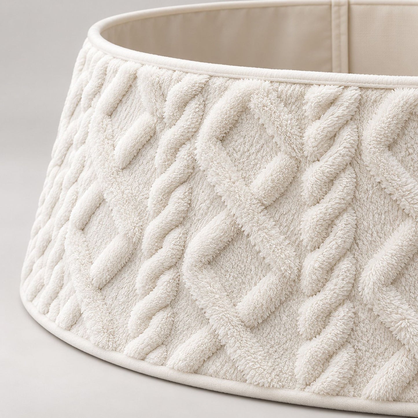 Plush Cable Textured Christmas Tree Collar