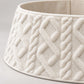 Plush Cable Textured Christmas Tree Collar