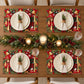 Christmas Placemats Set of 4 Red Holiday Table Mats 11.8 x 17.7in
