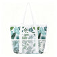 Printed Beach Tote Bag with Mesh Pockets and Shoulder Handles