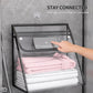 Clear Hanging Wall Storage Bag with Snap Flap Hook Bathroom Organizer