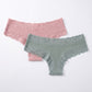 2 Pack Ribbed Floral Lace Hipster Underwear