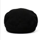 Soft Textured Newsboy Cap with Metal Button and Short Brim