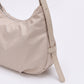 Soft Hobo Shoulder Bag with Adjustable Strap and Zip Closure