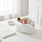 Knit Makeup Bag Large Capacity Cosmetic Pouch Travel Toiletry Organizer