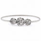 Triple Rose Thin Metal Waist Belt Adjustable Minimalist Floral Waist Jewelry 47.2in