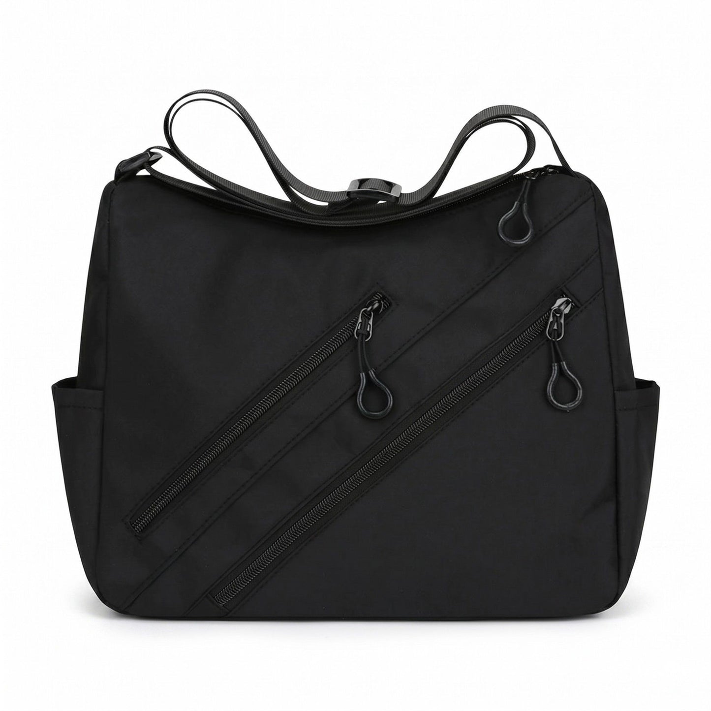Large Nylon Crossbody Messenger Bag Adjustable Strap Multi Pocket Everyday Shoulder Bag